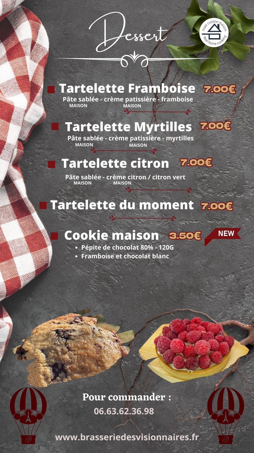 page des desserts